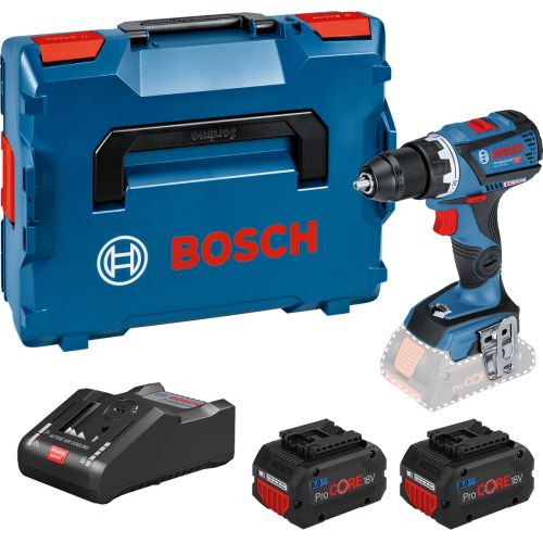 Perceuse visseuse bosch gsr18v-150c + 2x8ah procore l-boxx