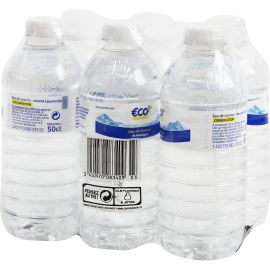 Pack de 12 bouteilles eau de source ECO+ Leclerc 0,5 L - 3450970133609 photo du produit Principale M