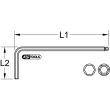 Clé mâle 6 pans à tête sphérique extra-longue pour vis difficiles d'accès 91,5x1,5 mm KS TOOLS 151.31015 photo du produit Secondaire 1 S