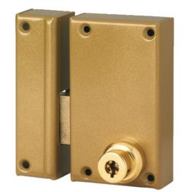 Serrure en applique vertical p&ecirc;ne dormant cylindre de 45mm 5 ailettes gauche - POLLUX - 210510 pas cher Principale M
