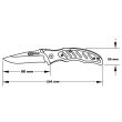 Couteau de poche coupe ceinture et brise vitre 206 mm KS TOOLS 907.2118 photo du produit Secondaire 1 S