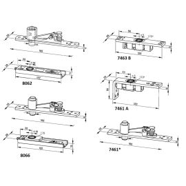 Pivot du haut 7463B partie inférieure - DORMA - 46020049 pas cher Principale M