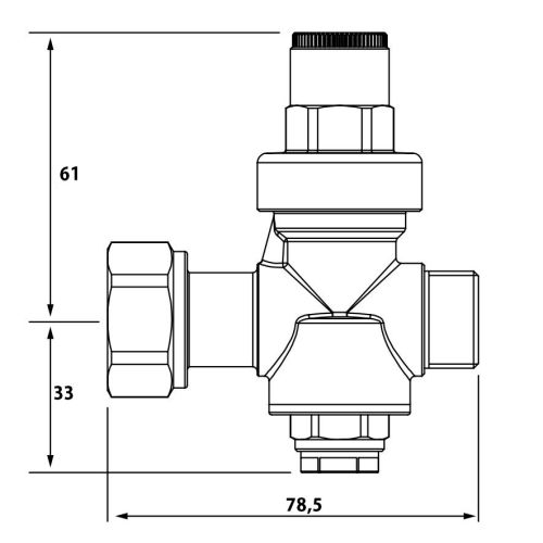 Réducteur de pression PRONORM à piston 3/4" SOMATHERM 15192-20-20 photo du produit Secondaire 1 L