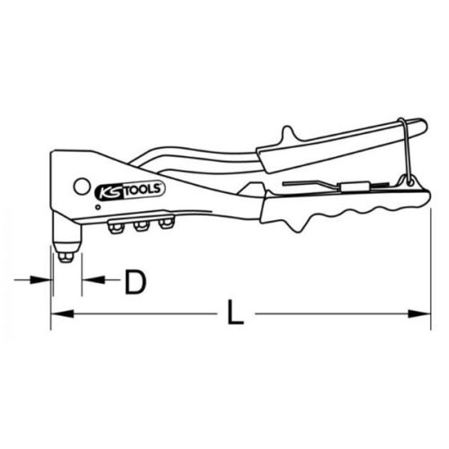Pince à riveter standard KS TOOLS 150.9510 photo du produit Secondaire 4 L