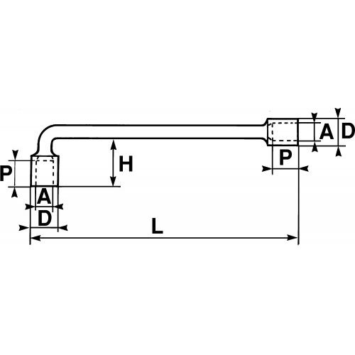Clé à pipe 6 pans 7 mm SAM OUTILLAGE 80-7-P photo du produit Secondaire 1 L