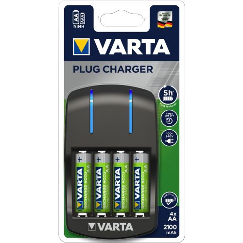 Plug Charger 4xAA 2100 mAh VARTA 57647101451 photo du produit Secondaire 1 L