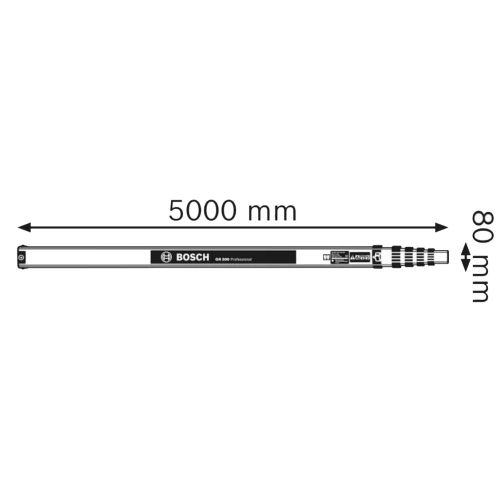 Mire télescopique GR 500 Professional 5m - BOSCH - 0601094300 pas cher Secondaire 1 L