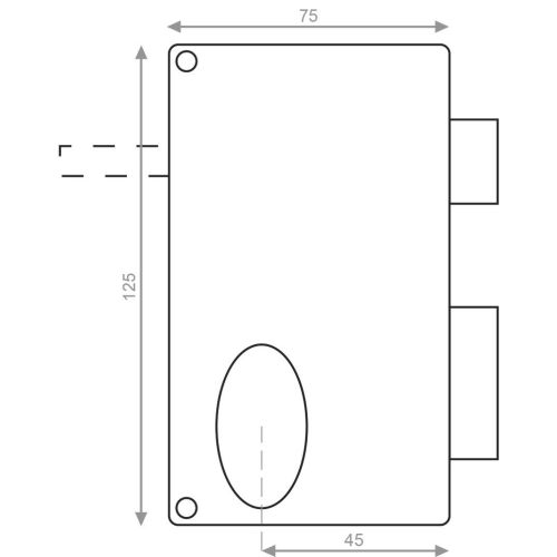 Serrure monopoint en applique verticale pêne dormant 6 gorges droite - HERACLES - MX-797-01 pas cher Secondaire 4 L