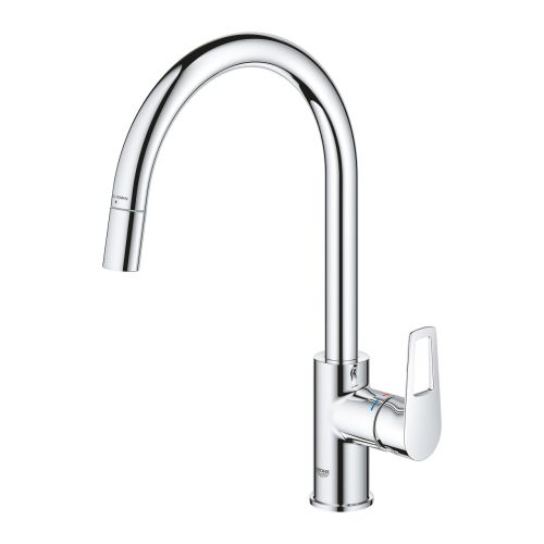 Mitigeur évier BAULOOP bec haut avec douchette extractible GROHE 30543000 photo du produit Secondaire 4 L