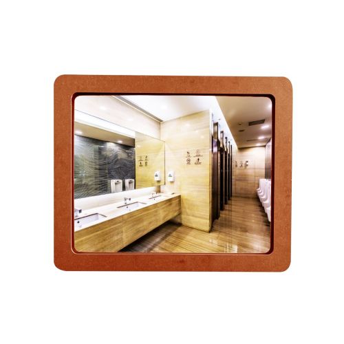 Miroir sanitaire plat 490x710mm orange - SOCOMIX - MP 75-LUX ORANGE pas cher Secondaire 2 L