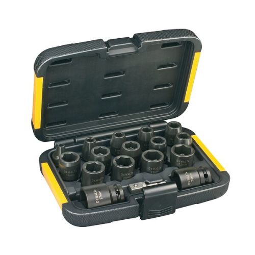 Coffret de 16 douilles à chocs 6 - 27 mm DEWALT DT7506-QZ photo du produit Principale L