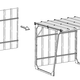 Bardage de fond en tôle galva pour abri B813C - B813CBAR pas cher Principale M