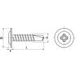 Vis autoperceuse tête cylindrique extra large Philips zingué 4,2X13 boîte de 500 ACTON 333714,2X13CR3 photo du produit Secondaire 1 S
