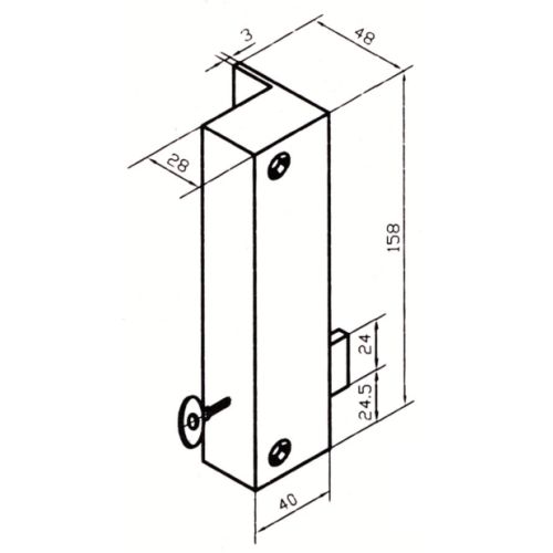 Serrure n° S8 droite tirant BEUGNOT BE40110000 photo du produit Secondaire 1 L