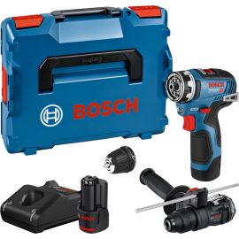 Perceuse-visseuse 12V Bosch GSR 12V-35 FC + 2 batteries GBA 3 Ah + chargeur en coffret L-Boxx - 06019H3009 photo du produit Principale M