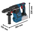 Perforateur SDS-Plus 18 V GBH 18V-26 F Professional + 2 batteries 5 Ah + chargeur rapide + coffret L-BOXX BOSCH 0611910007 photo du produit Secondaire 1 S
