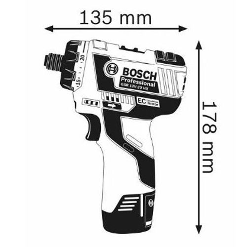 Perceuse-visseuse 12V GSR 12V-20 HX + 2 batteries 3Ah + chargeur + coffret L-Boxx - BOSCH - 06019D4105 pas cher Secondaire 2 L