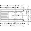 Evier 2 cuves inox avec égouttoir MAN721-1200 1200x600cm à poser - FRANKE - 010372 pas cher Secondaire 1 S