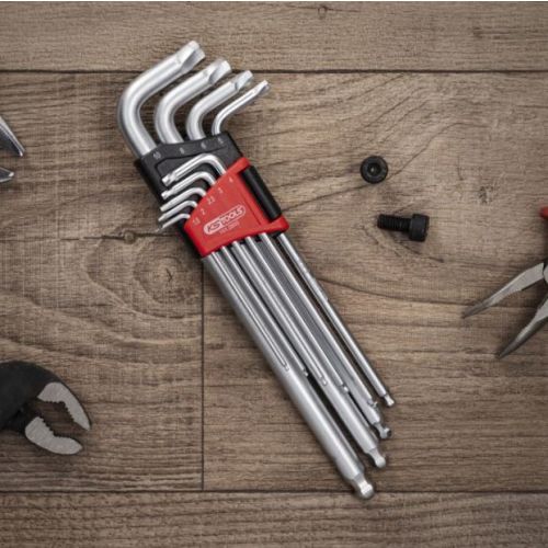 Display de 10 jeux de 9 clés mâles pour vis abimées 6 pans 7 kg KS TOOLS 151.2800D photo du produit Secondaire 4 L