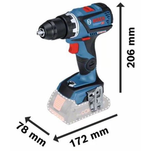 Perceuse-visseuse 18 V GSR 18V-60 C PROFESSIONAL (sans batterie ni chargeur) BOSCH 06019G1102 photo du produit Secondaire 2 L