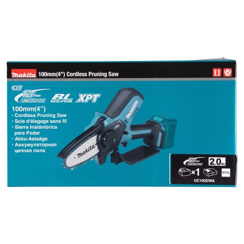 Tronçonneuse d'élagage 12 V Max Li-Ion CXT + batterie 2 Ah + chargeur MAKITA UC100DWA photo du produit Secondaire 8 L