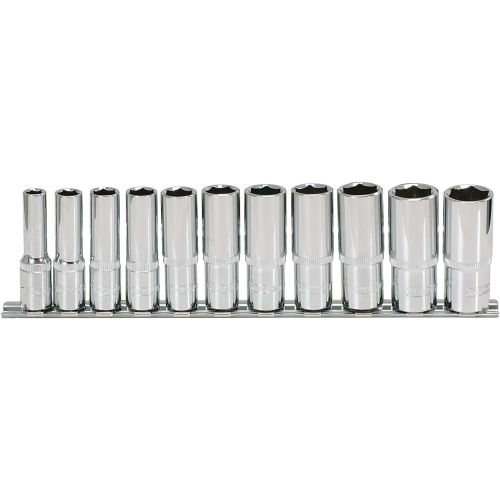 Jeu de 11 douilles 3/8 '' ULTIMATE® à 6 pans sur rail de 8 à 19 mm KS TOOLS 922.3845 photo du produit Principale L