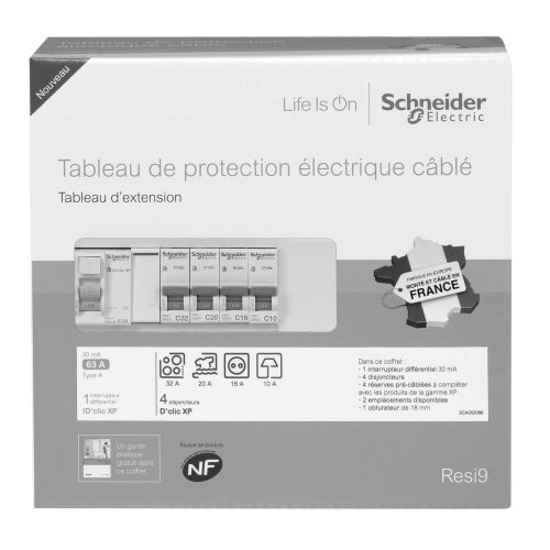 Tableau électrique équipé et pré câblé 1 rangée peignable - SCHNEIDER ELECTRIC - R9H113SP06 pas cher Principale L