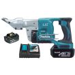 Cisaille métal LXT 18 V + 2 batteries 3 Ah + chargeur rapide MAKITA DJS130RFE photo du produit