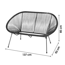 Canapé Le CABANA SOFA 2 places en résine pas cher Principale M