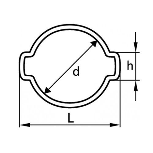 Collier de serrage 2 oreilles W1 2EC 22/25 mm ACTON 2EC 22-25 photo du produit Secondaire 1 L
