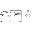Embout de vissage 1/4'' 6 pans pour les endroits difficiles d'accès PH0 18 mm KS TOOLS 918.3041 photo du produit Secondaire 1 S