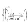 Bouton double ovoïde aluminium blanc 6 x 90 mm DUBOIS INDUSTRIE 104163 photo du produit Secondaire 1 S