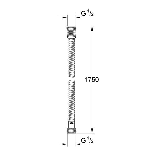 Flexible de douche RELEXAFLEX METAL 1750mm - GROHE - 28139-000 pas cher Secondaire 1 L