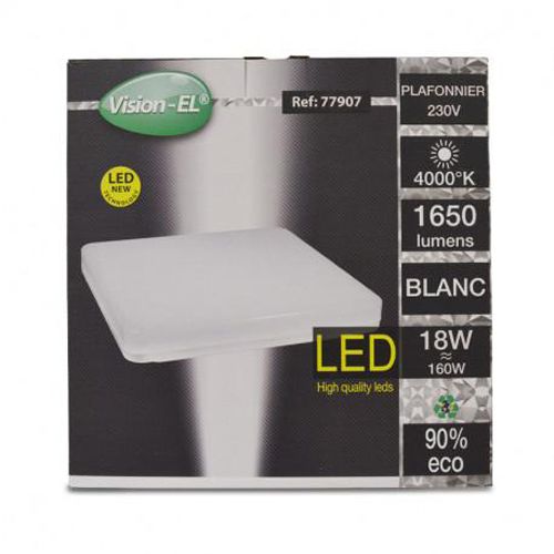 Plafonnier LED QUADRA carré 18 W 4000 K MIIDEX LIGHTING 77907 photo du produit Secondaire 2 L