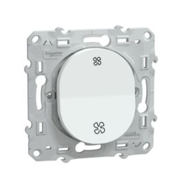 M&eacute;canisme poussoir VMC OVALIS Schneider blanc sans arr&ecirc;t - S320236 pas cher Principale M
