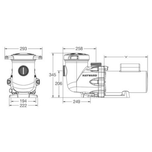 Pompe 3CV monophasé TRISTAR - HAYWARD - HAY-100-0046 pas cher Secondaire 1 L