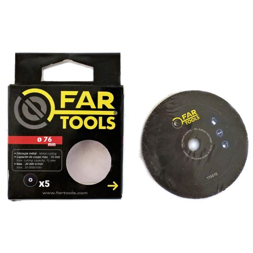 Lot de 5 disques abrasifs pour mini meuleuse angulaire CS 76 76 mm FARTOOLS 115418 photo du produit Secondaire 1 L