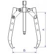 Extracteur 2 bras auto-serrants courts 110 mm SAM OUTILLAGE EX-621 photo du produit Secondaire 1 S