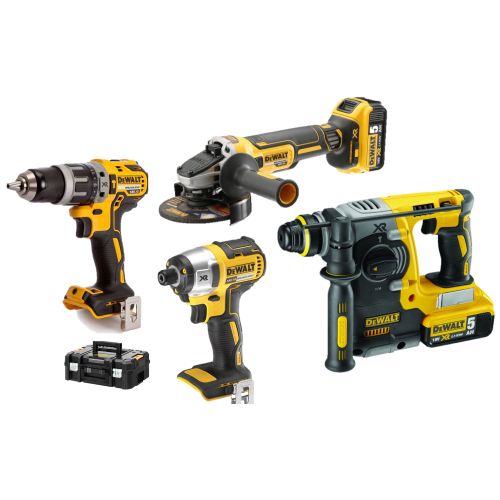 Kit DeWalt - Perceuse-visseuse + boulonneuse à chocs 18V 5Ah Li