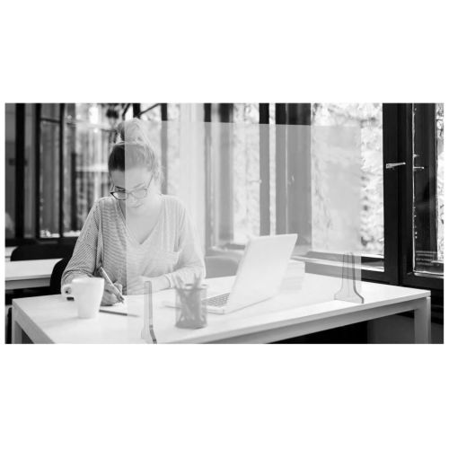 Ecran de protection en plexiglass avec pieds 1000x600x4mm - PLEXI-100 pas cher Secondaire 1 L