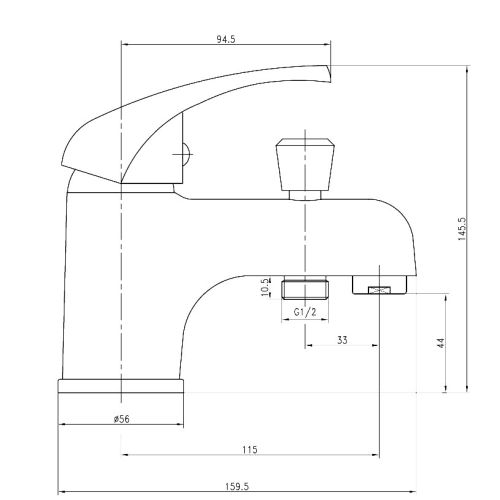 Mitigeur bain / douche monotrou NOVA GARIS R01-11105CR photo du produit Secondaire 1 L