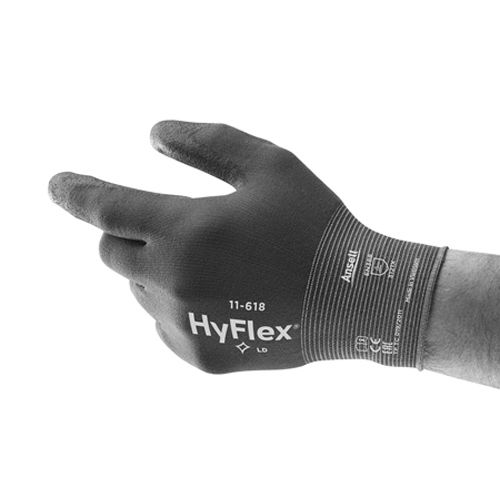 Gants tricoté HYFLEX 11618 bleu/noir T7 - ANSELL - 11618T7 pas cher Secondaire 2 L