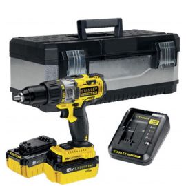 Perceuse visseuse à percussion 18V Stanley Fatmax FMC625M2G + 2 batteries 4 Ah + chargeur photo du produit Principale M