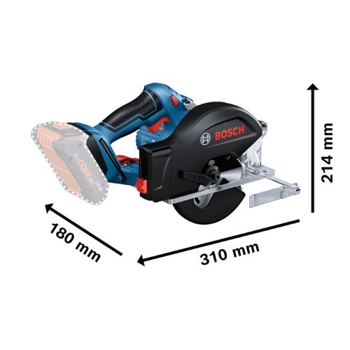 Scie circulaire 18 V GKM 18V-50 + 2 batteries GBA 5 Ah + chargeur en coffret L-BOXX BOSCH 06016B8002 photo du produit Secondaire 1 L