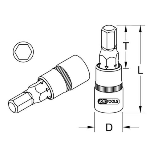 Rallonge articulée ULTIMATE 1/4'' 100 mm KS TOOLS 922.1418 photo du produit Secondaire 1 L