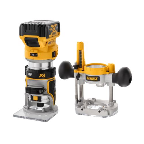 Affleureuse défonceuse 18 V XR BRUSHLESS 6 - 8 mm + 2 batteries 5 Ah + coffret T-STAK DEWALT DCW604P2-QW photo du produit