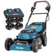 Tondeuse auto-tractée 2 x 18 V LXT + 4 batteries 5 Ah + chargeur MAKITA DLM532PT4 photo du produit