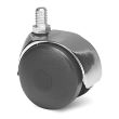 Roulette double galet 50mm tige M8 chromée - GUITEL HERVIEU - 725110 pas cher