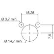 Cylindre rond GUIDOTTI 1306 pour serrure à bandeau PL2 RONIS 140603 photo du produit Secondaire 2 S