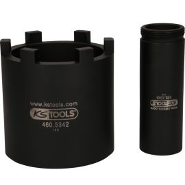 Douille KS Tools à 6 ergots diamètre 76,5 mm avec tube de centrage pour MAN - 460.5340 photo du produit Principale M